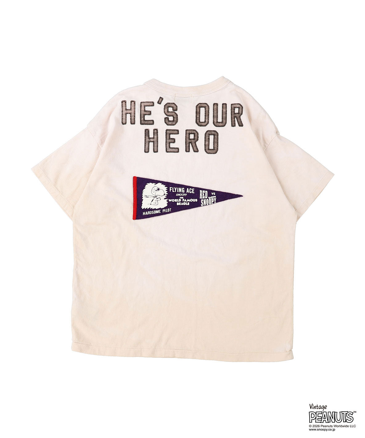 Vintage Cotton Jersey SNOOPY HERO Tee(LADIES)