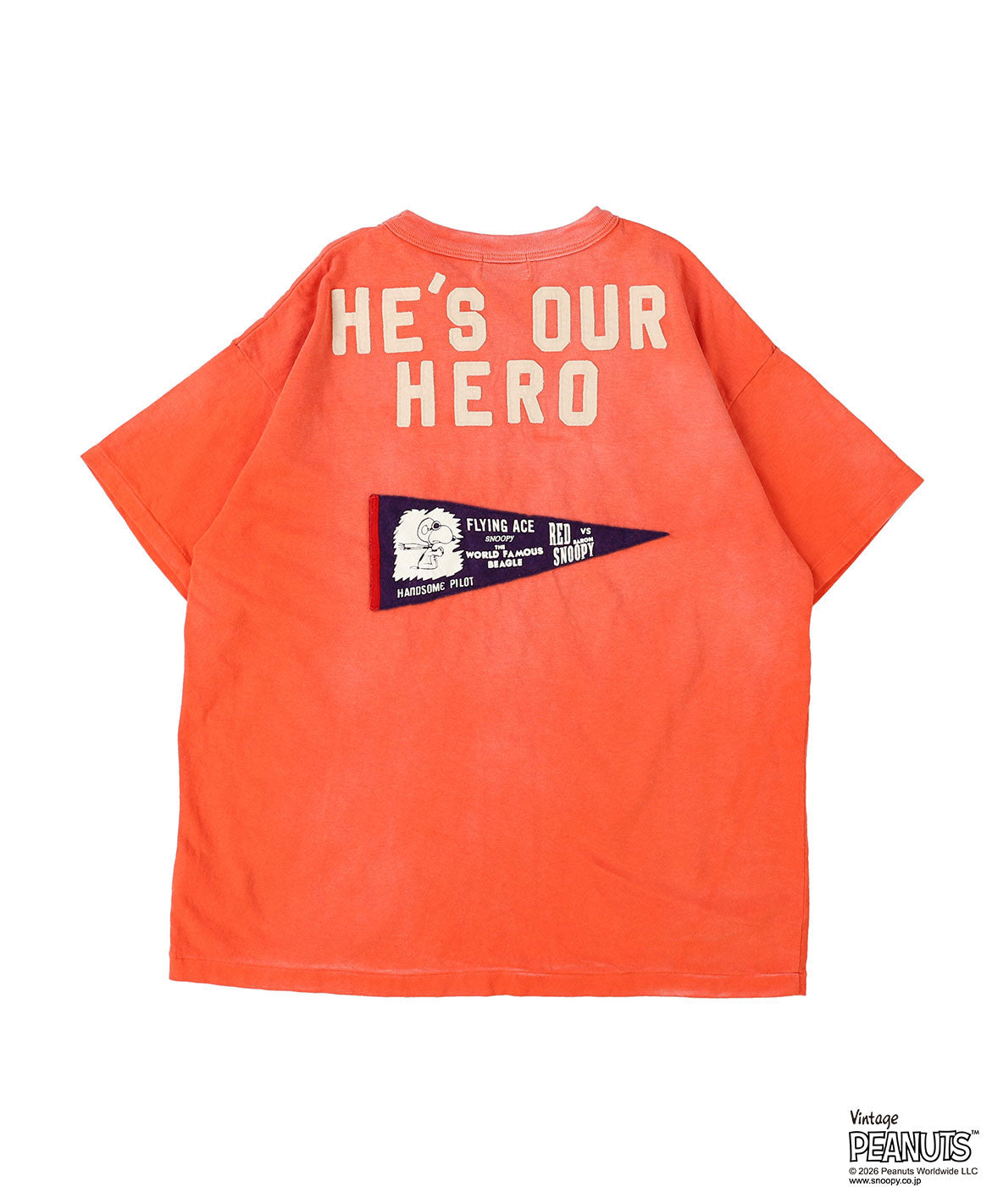 Vintage Cotton Jersey SNOOPY HERO Tee(LADIES)