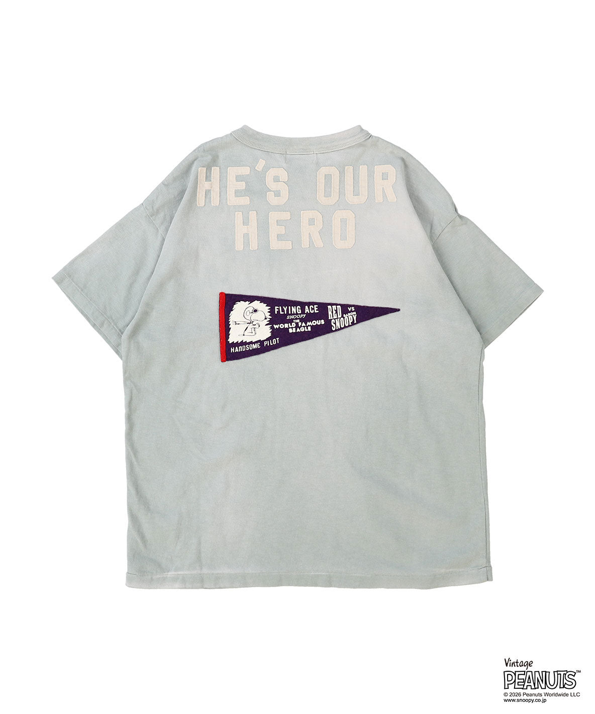 Vintage Cotton Jersey SNOOPY HERO Tee(LADIES)