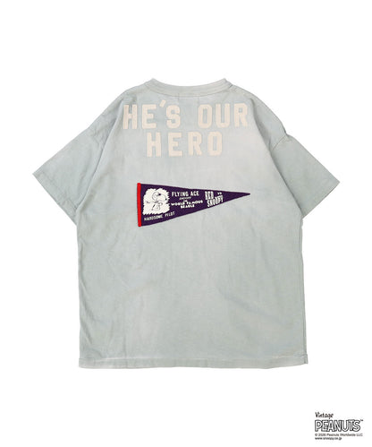 Vintage Cotton Jersey SNOOPY HERO Tee(LADIES)