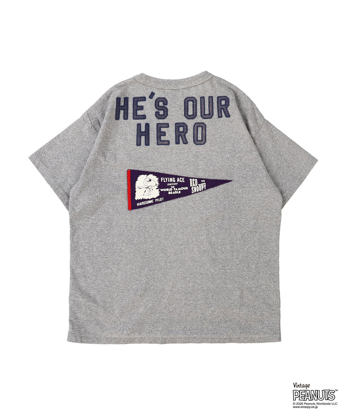 Vintage Cotton Jersey SNOOPY HERO Tee(LADIES)