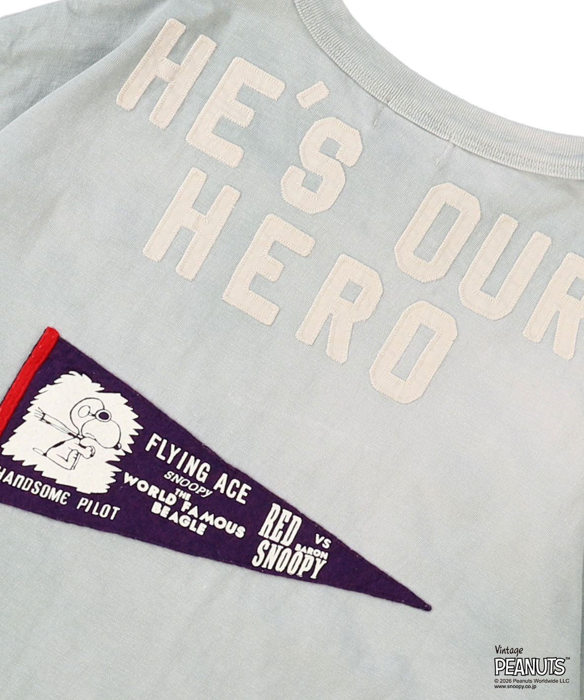 Vintage Cotton Jersey SNOOPY HERO Tee(LADIES)