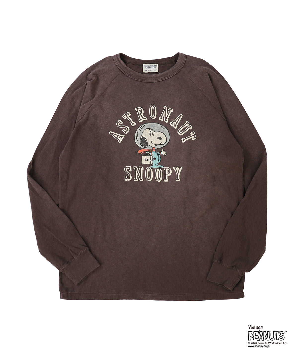 Vintage Cotton Jersey SNOOPY ASTRONAUT Tee(MENS)