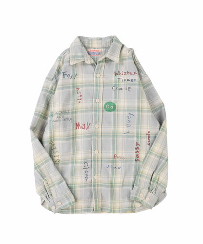 Plaid Scribble Shirt(LADIES)