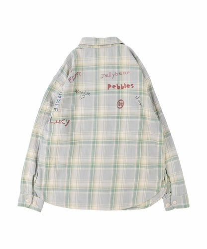 Plaid Scribble Shirt(LADIES)