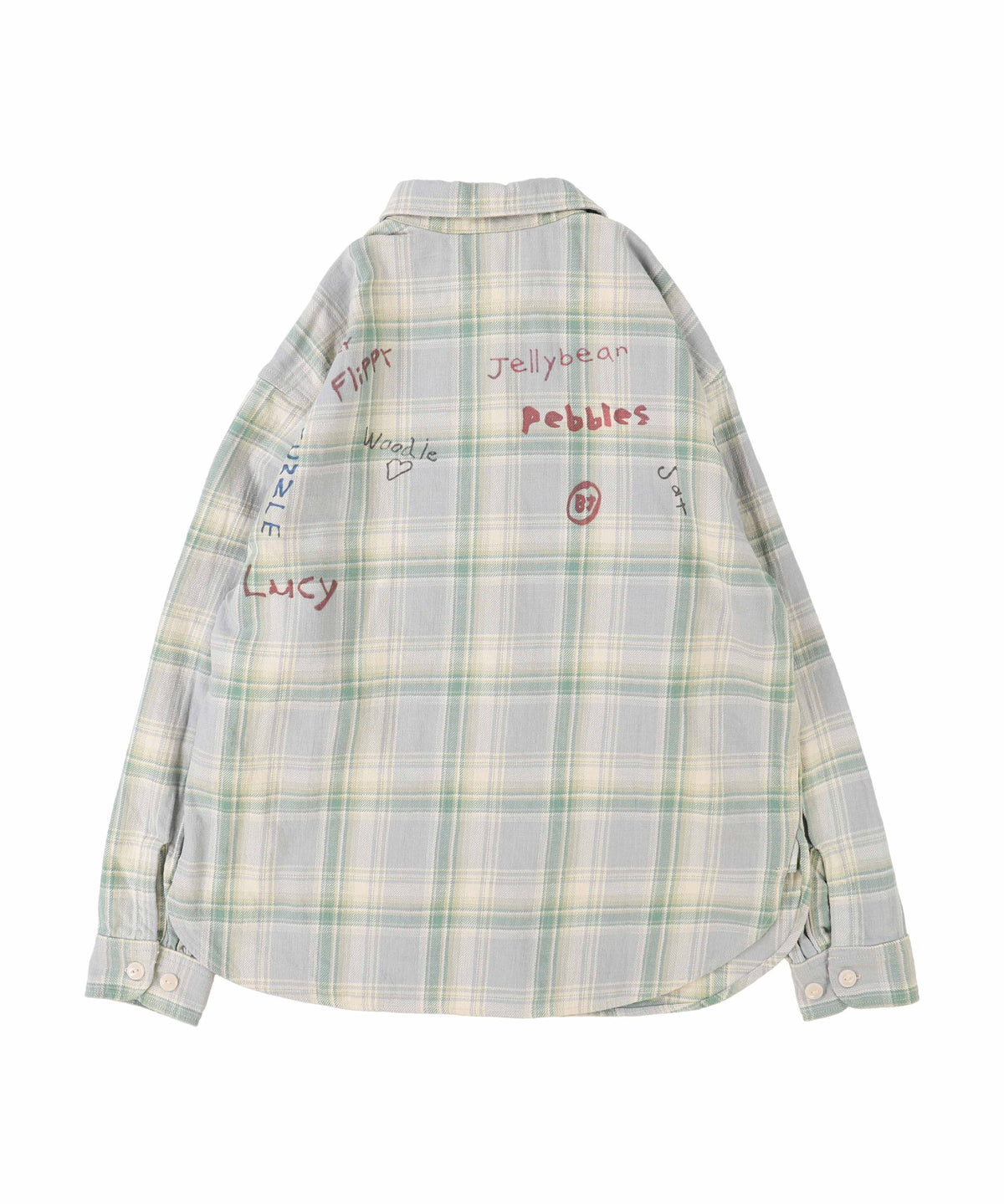 Plaid Scribble Shirt(MENS)