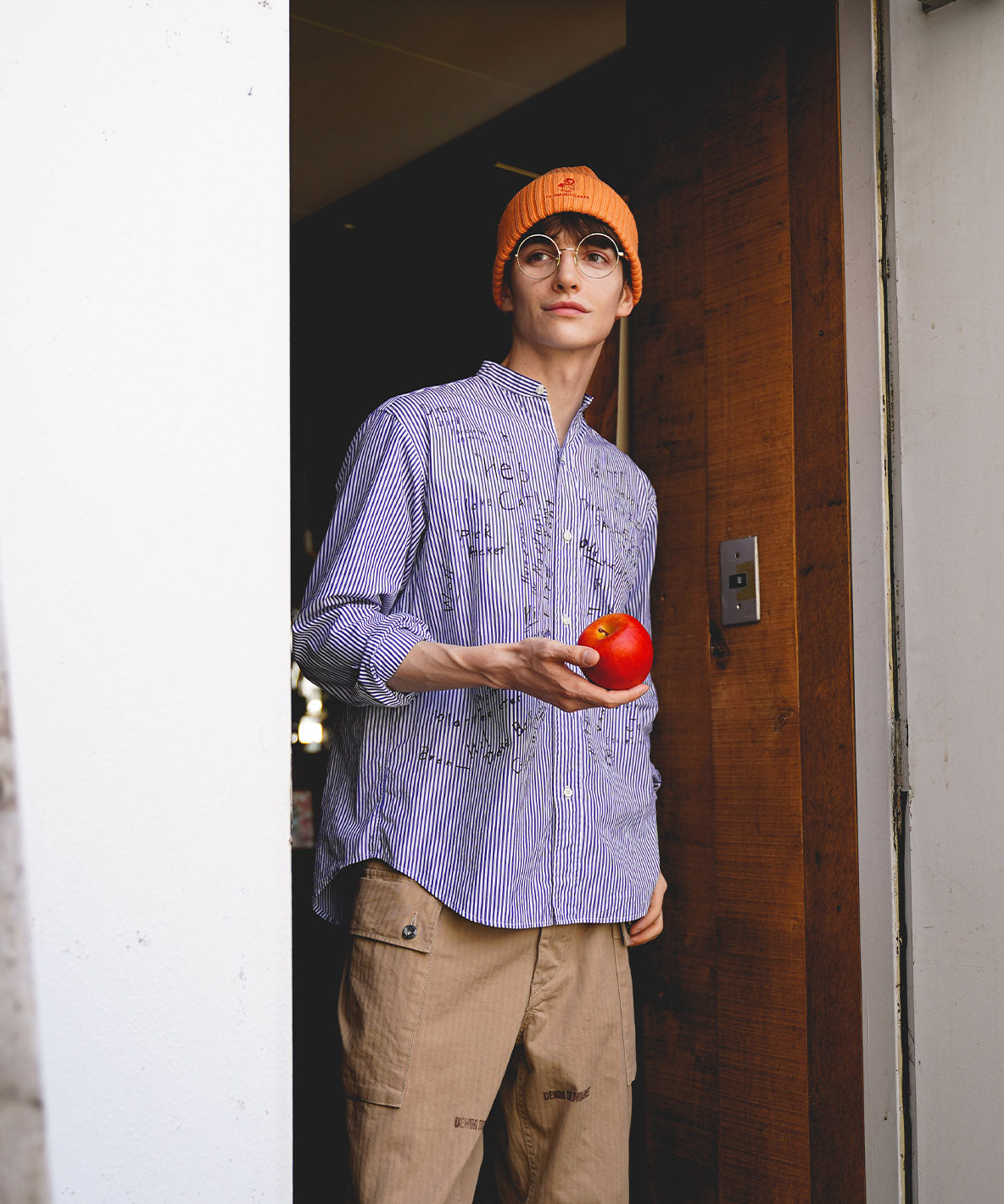 London Striped Scribble Shirt(MENS)