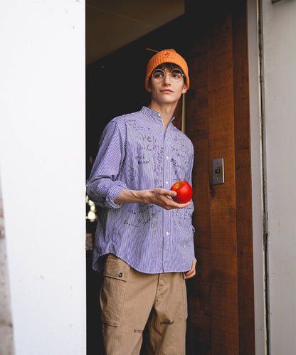 London Striped Scribble Shirt(MENS)