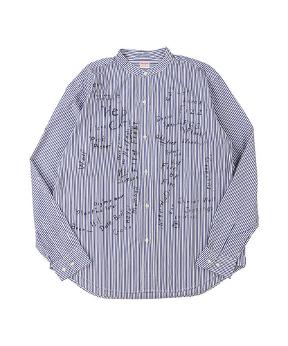 London Striped Scribble Shirt(MENS)
