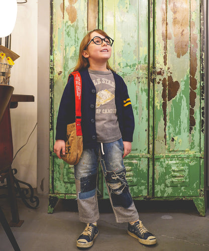 Cotton Lettered Cardigan
