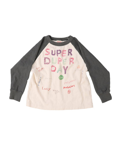 Vintage Cotton Jersey Scribble L/S Tee(LADIES)