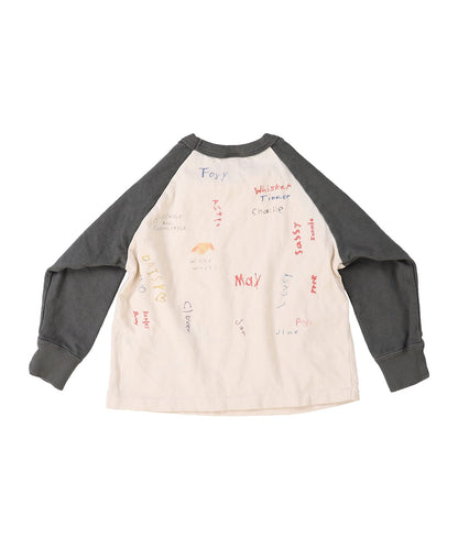 Vintage Cotton Jersey Scribble L/S Tee(LADIES)
