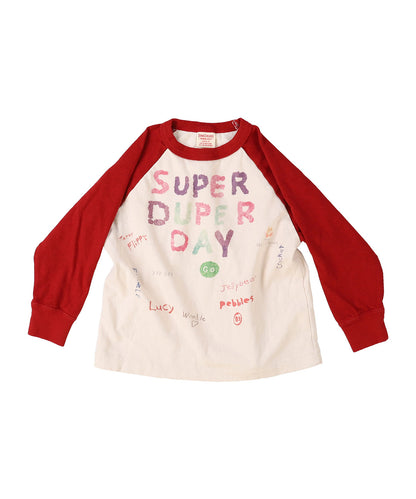 Vintage Cotton Jersey Scribble L/S Tee(LADIES)