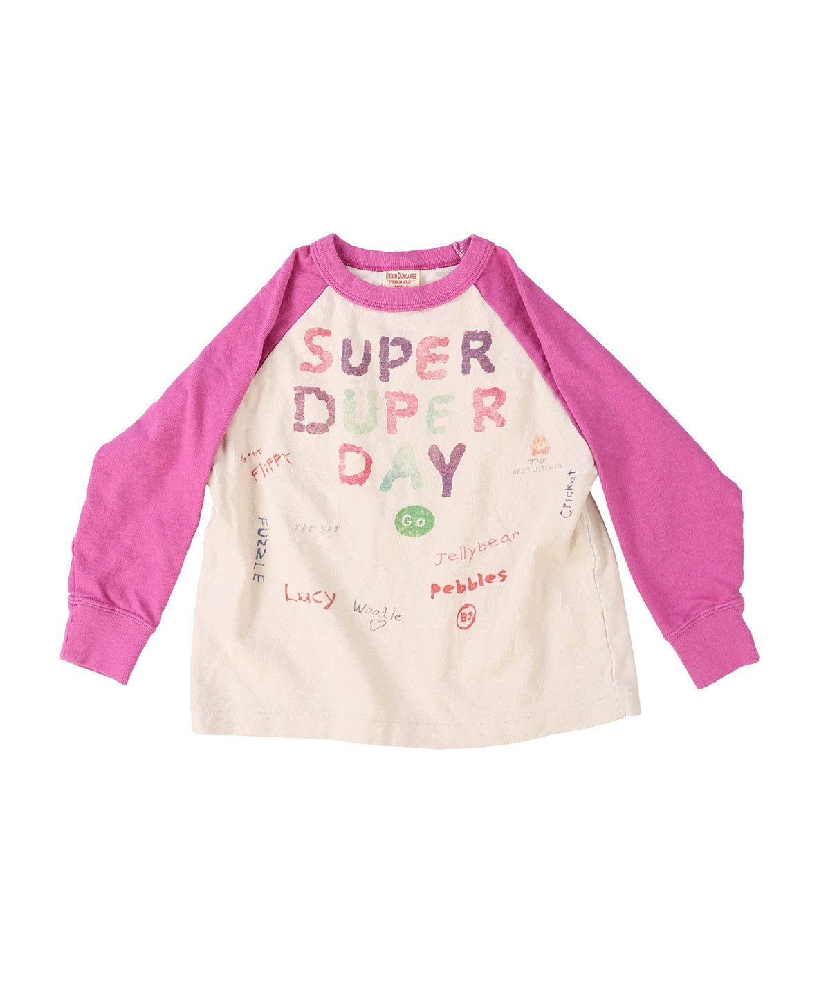 Vintage Cotton Jersey Scribble L/S Tee(LADIES)