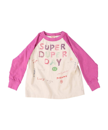 Vintage Cotton Jersey Scribble L/S Tee(LADIES)