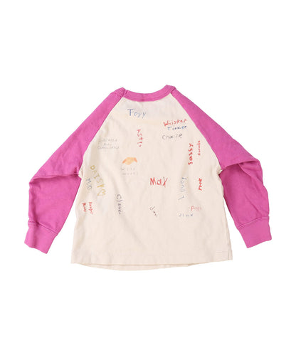 Vintage Cotton Jersey Scribble L/S Tee(LADIES)