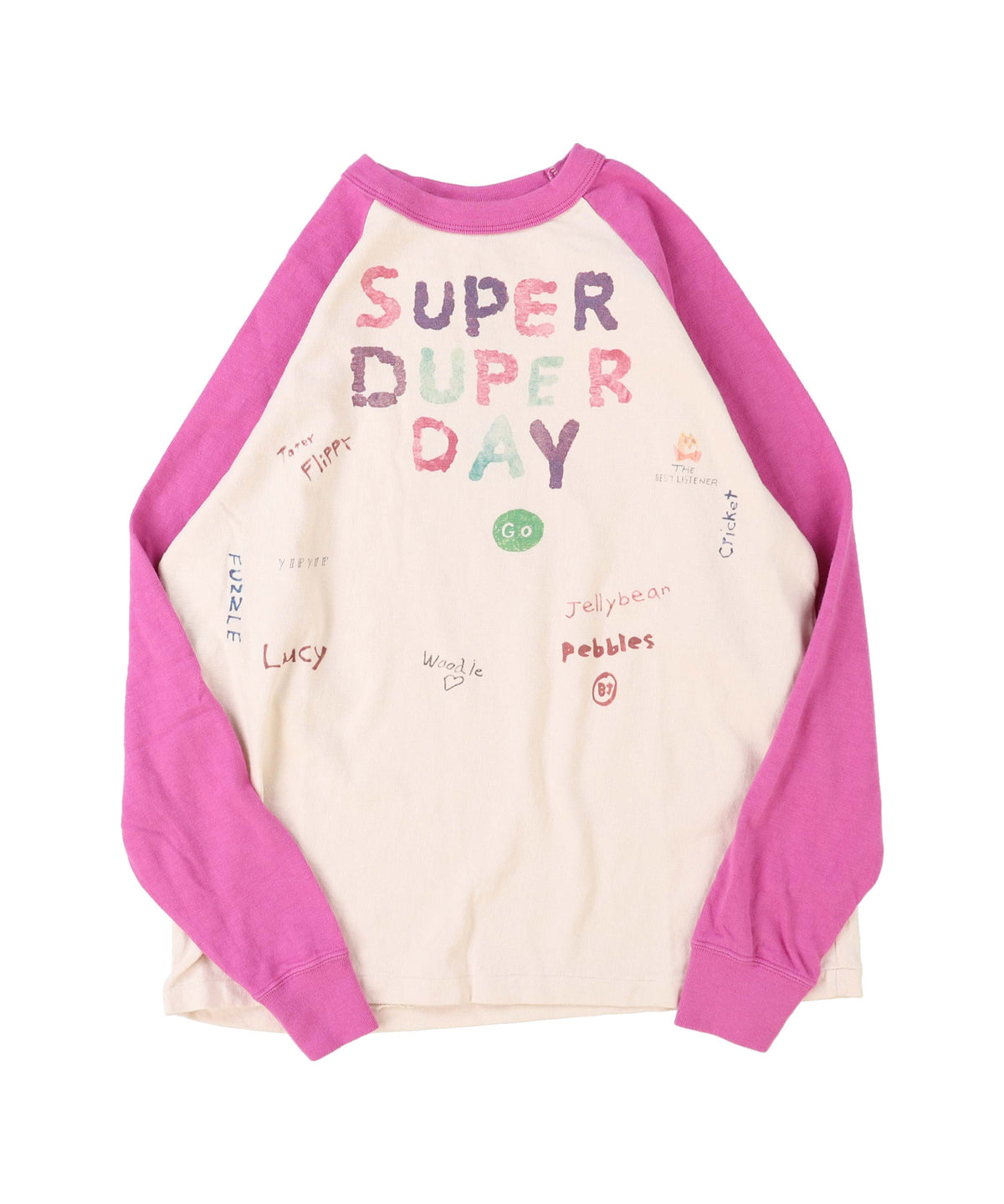 Vintage Cotton Jersey Scribble L/S Tee(LADIES)