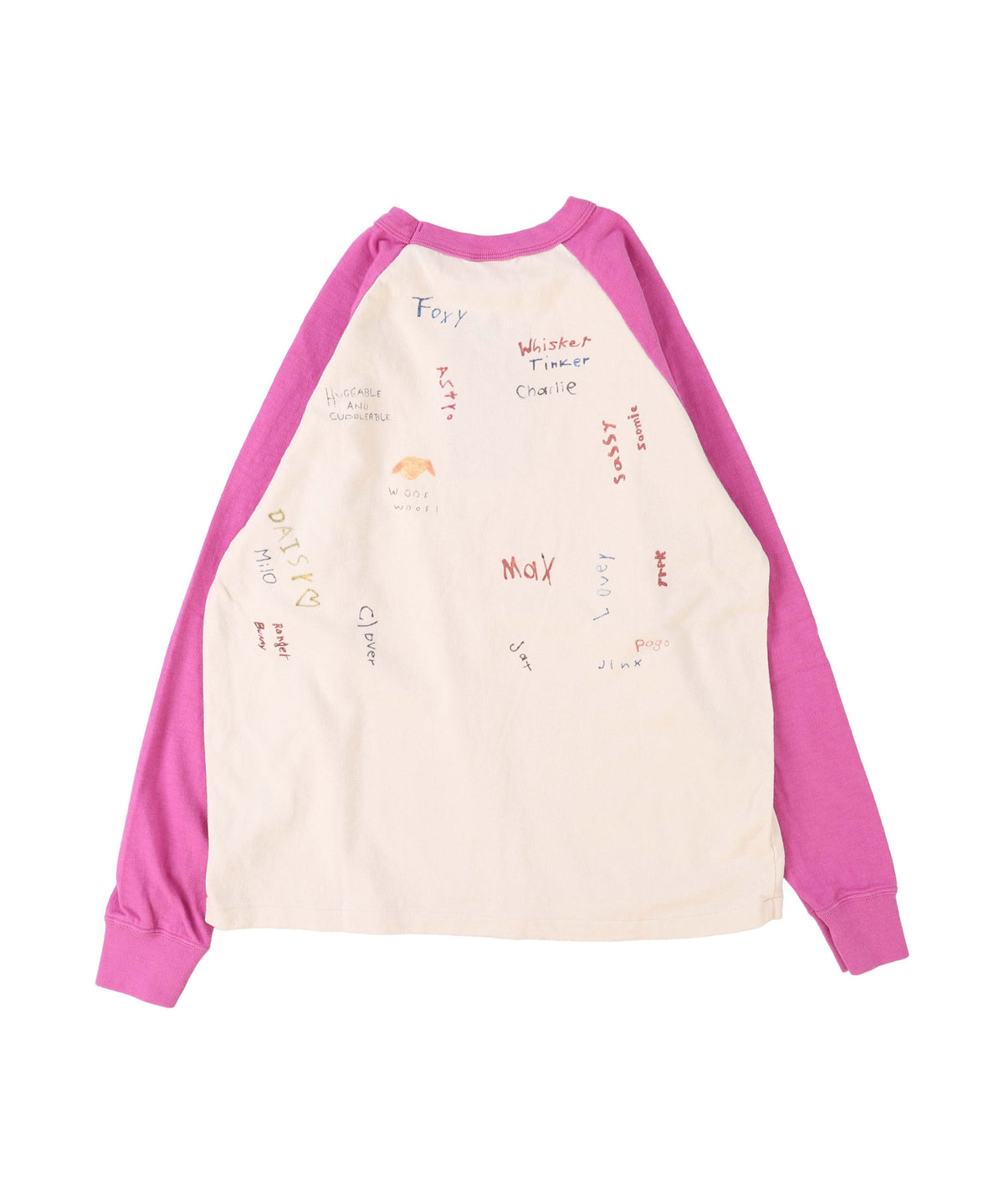 Vintage Cotton Jersey Scribble L/S Tee(LADIES)
