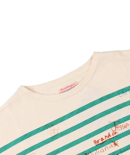 Striped Scribble L/S Tee(LADIES)