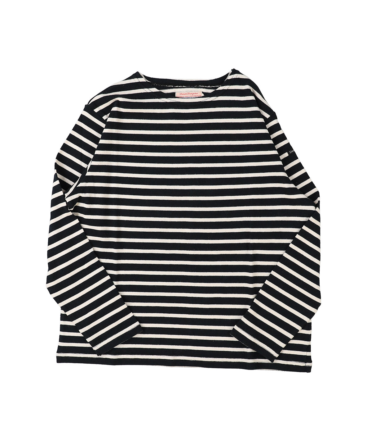 Striped Cotton Jersey Boatneck L/S Tee(LADIES)