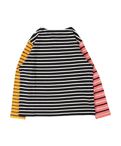 Striped Cotton Jersey Boatneck L/S Tee(LADIES)