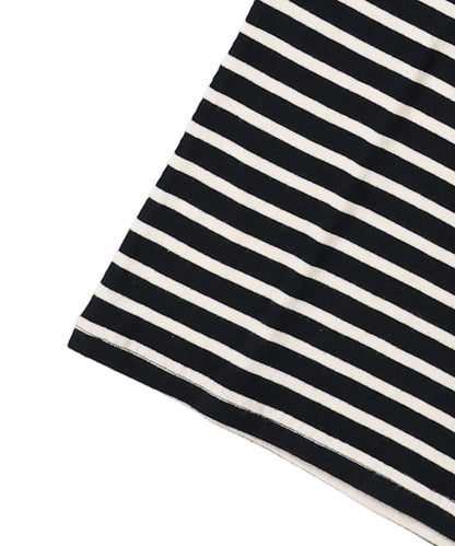 Striped Cotton Jersey Boatneck L/S Tee(LADIES)