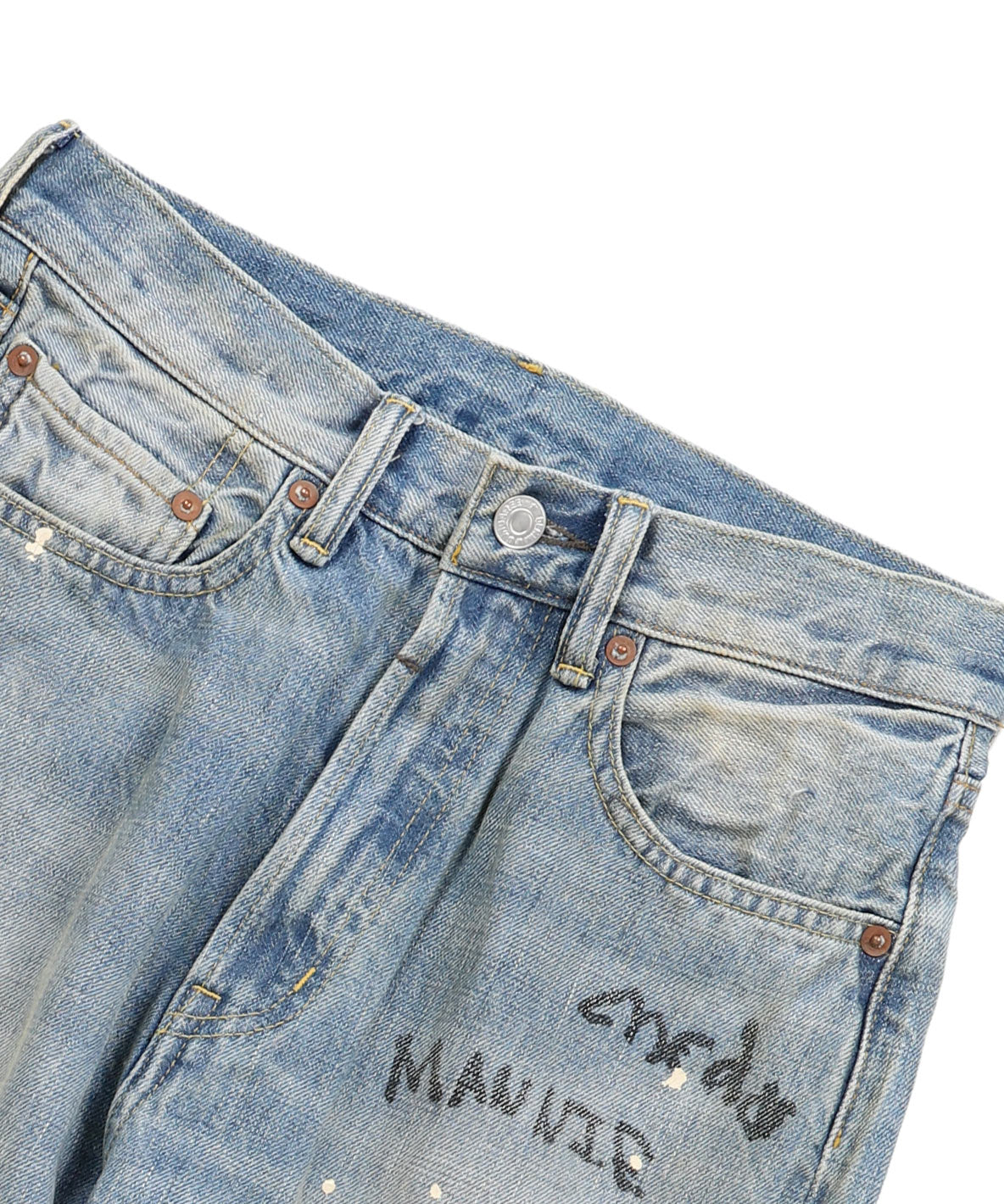 12oz HOME MADE Denim Scribble Pants(LADIES)