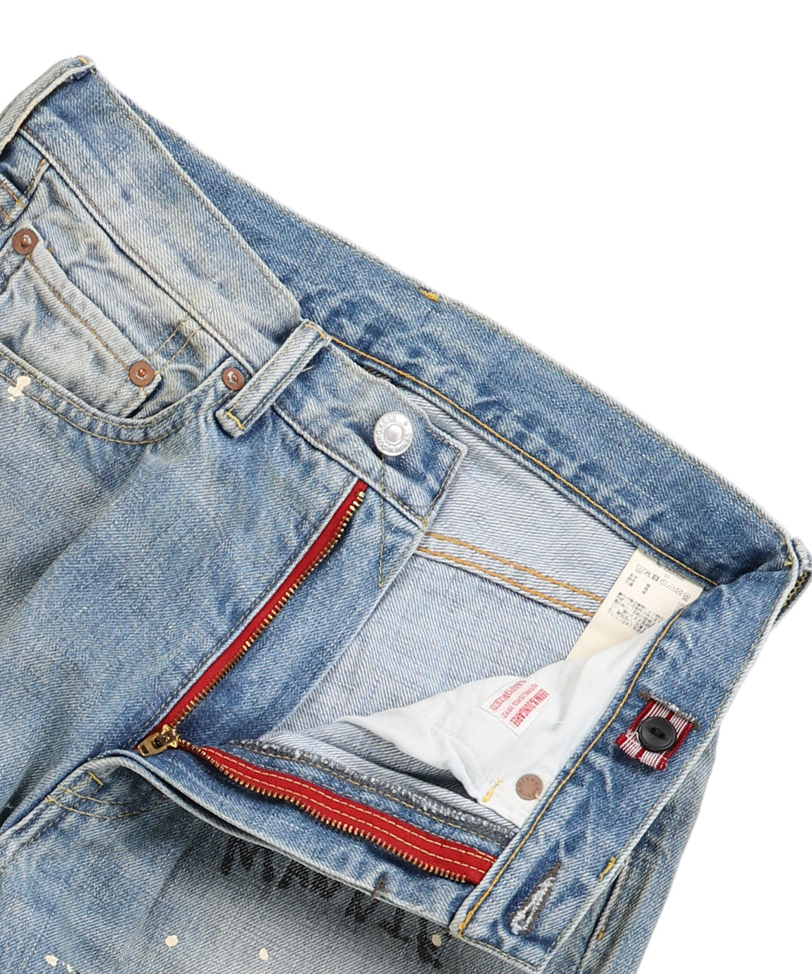 12oz HOME MADE Denim Scribble Pants(LADIES)
