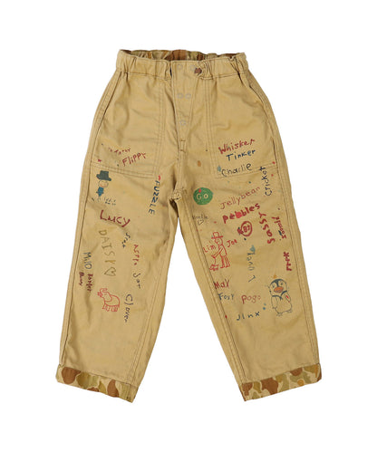 Back Satin Camouflage Reversible Pants(LADIES)