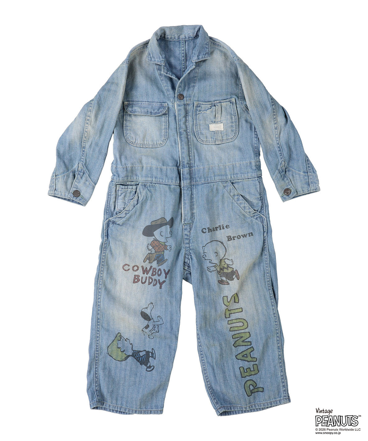 Herringbone SNOOPY Overalls