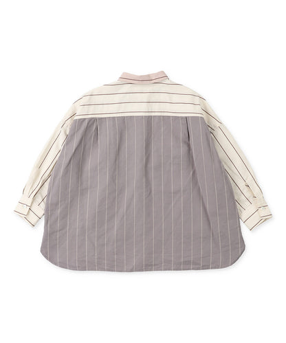 Cotton Linen Weather Striped Shirt