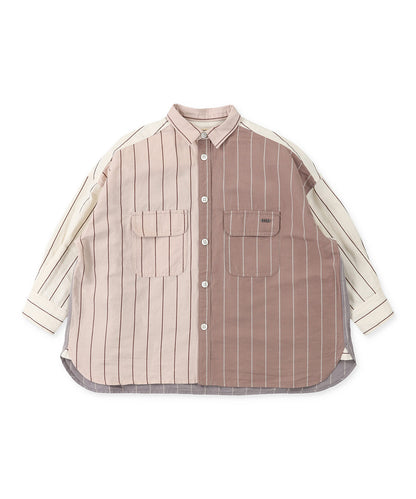 Cotton Linen Weather Striped Shirt