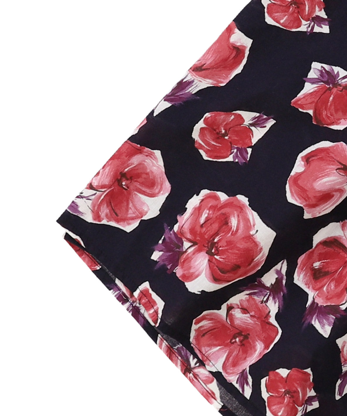 Flower Print Gathered Pullover