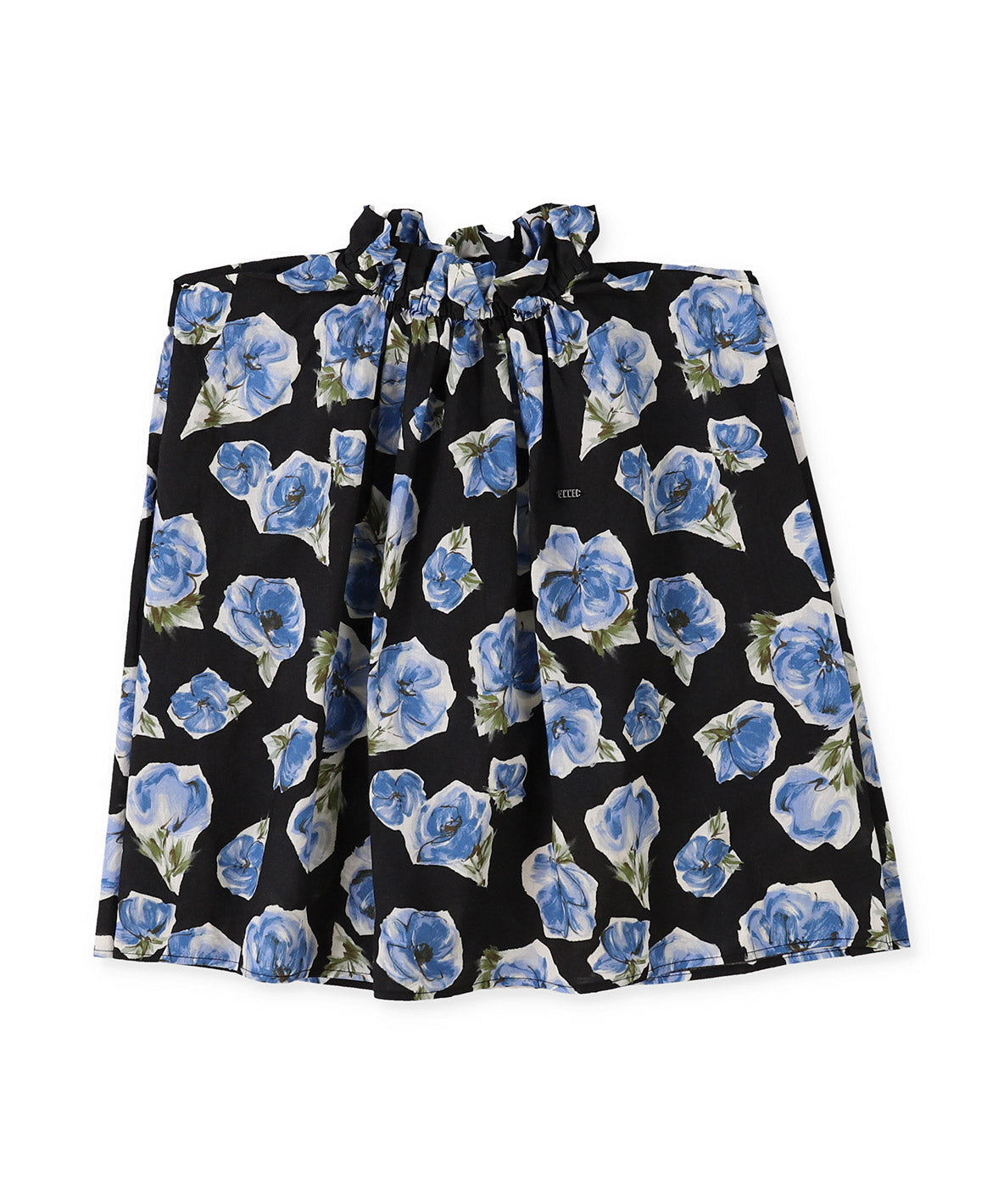 Flower Print Gathered Pullover