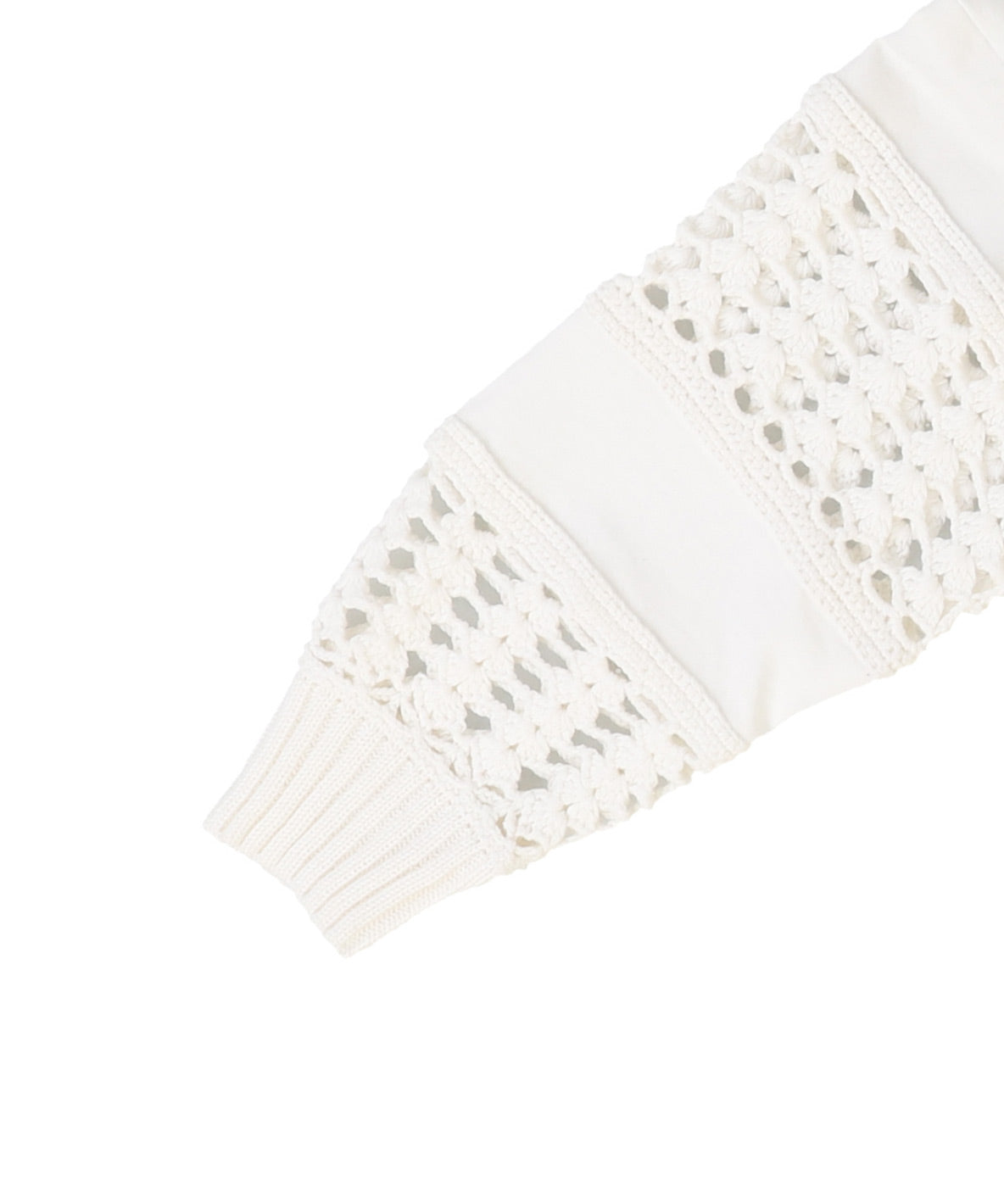 Smooth Cotton Jersey and Knit Cardigan