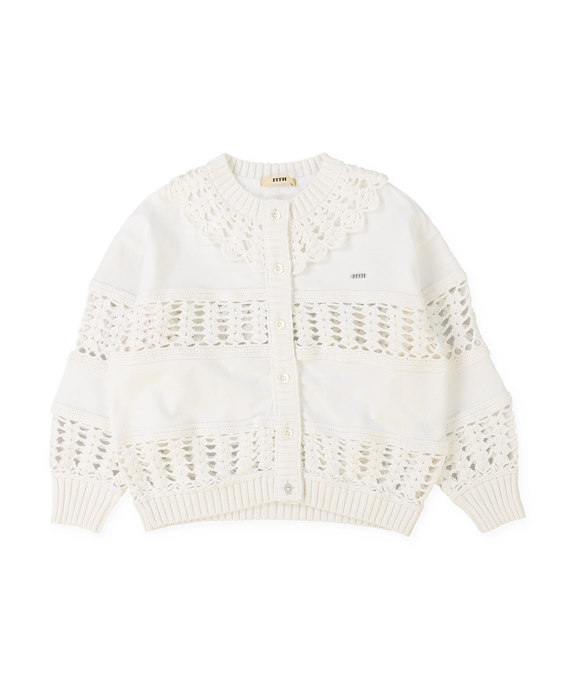 Smooth Cotton Jersey and Knit Cardigan