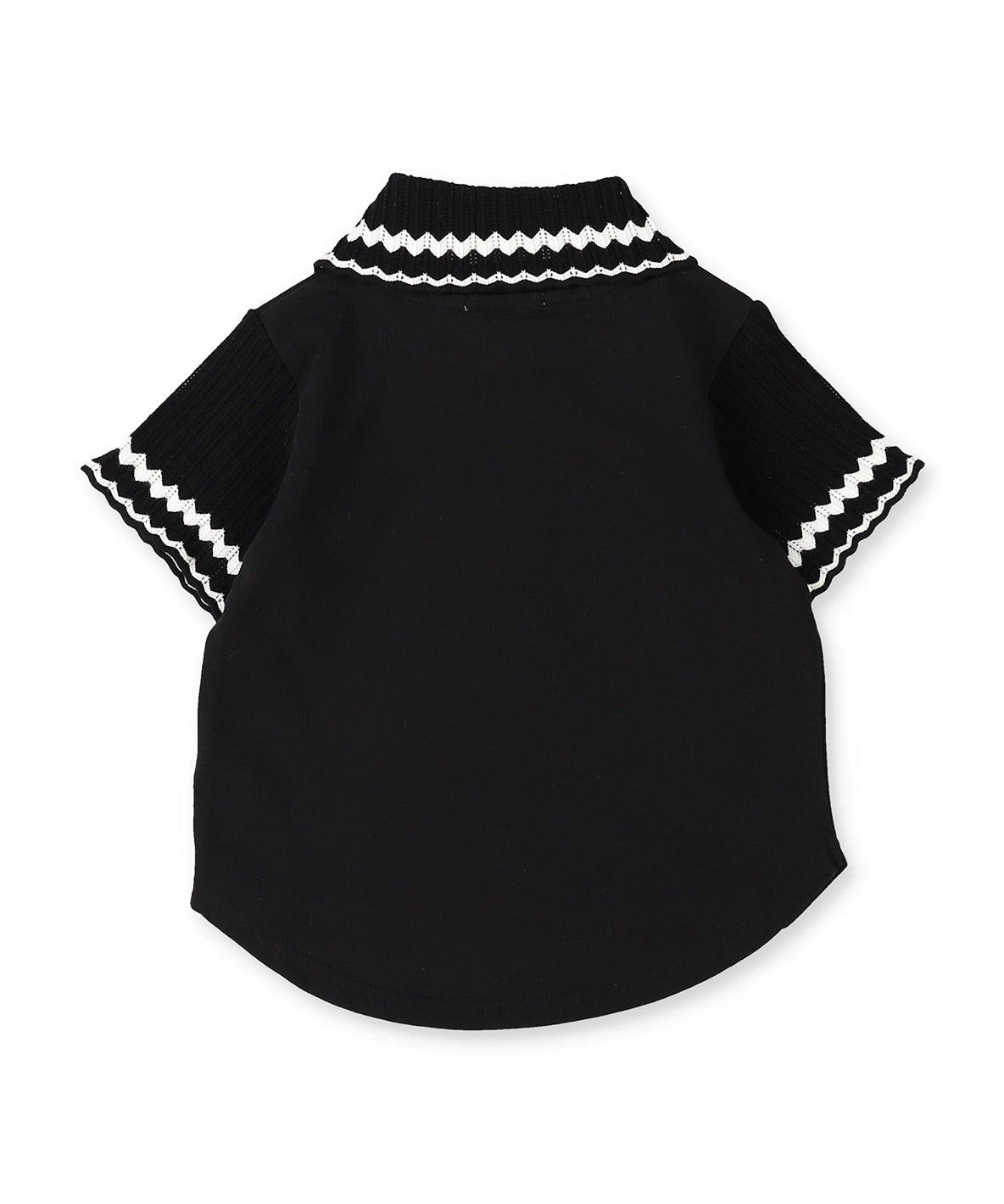 Smooth Cotton Jersey and Knit Collar Tee