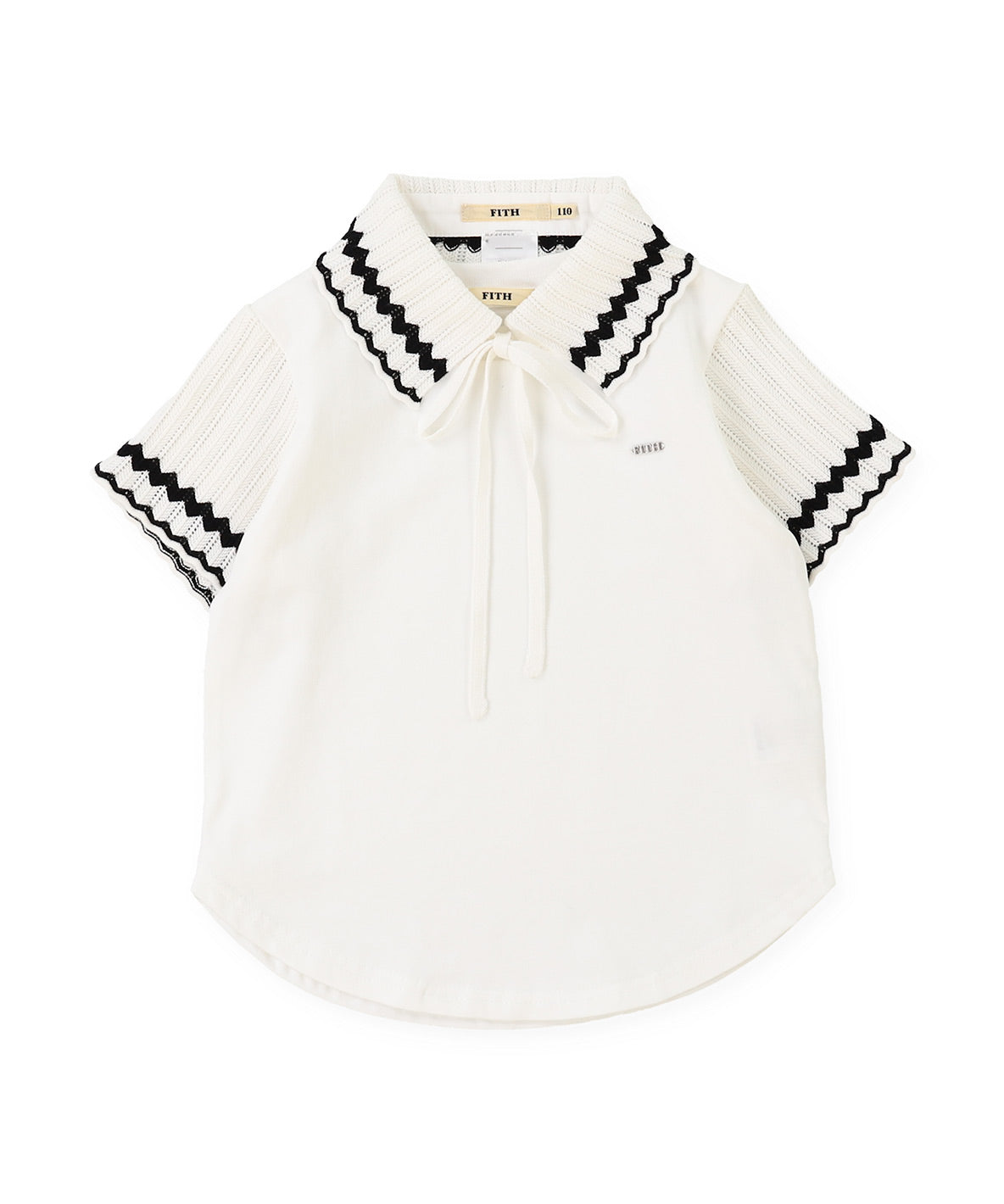 Smooth Cotton Jersey and Knit Collar Tee