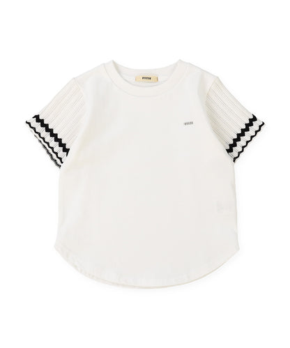 Smooth Cotton Jersey and Knit Collar Tee