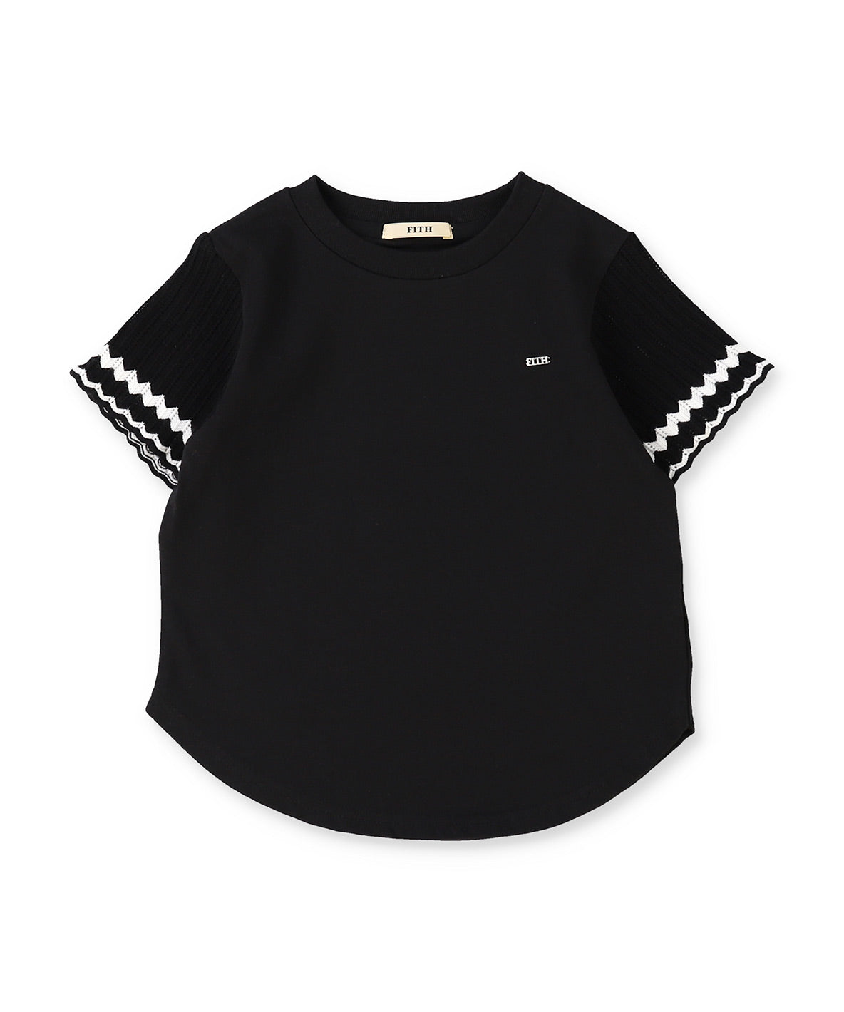 Smooth Cotton Jersey and Knit Collar Tee