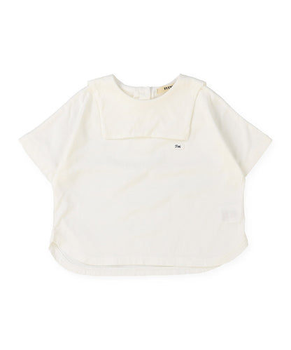 Baby Clear Spinned Cotton Jersey Sailor Collar Tee