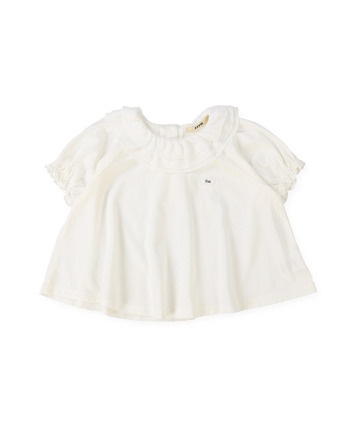 Baby Clear Spinned Cotton Jersey Frilled Collar Tee