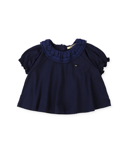 Baby Clear Spinned Cotton Jersey Frilled Collar Tee