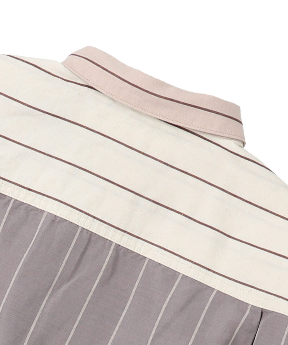 Cotton Linen Weather Striped Shirt Dress