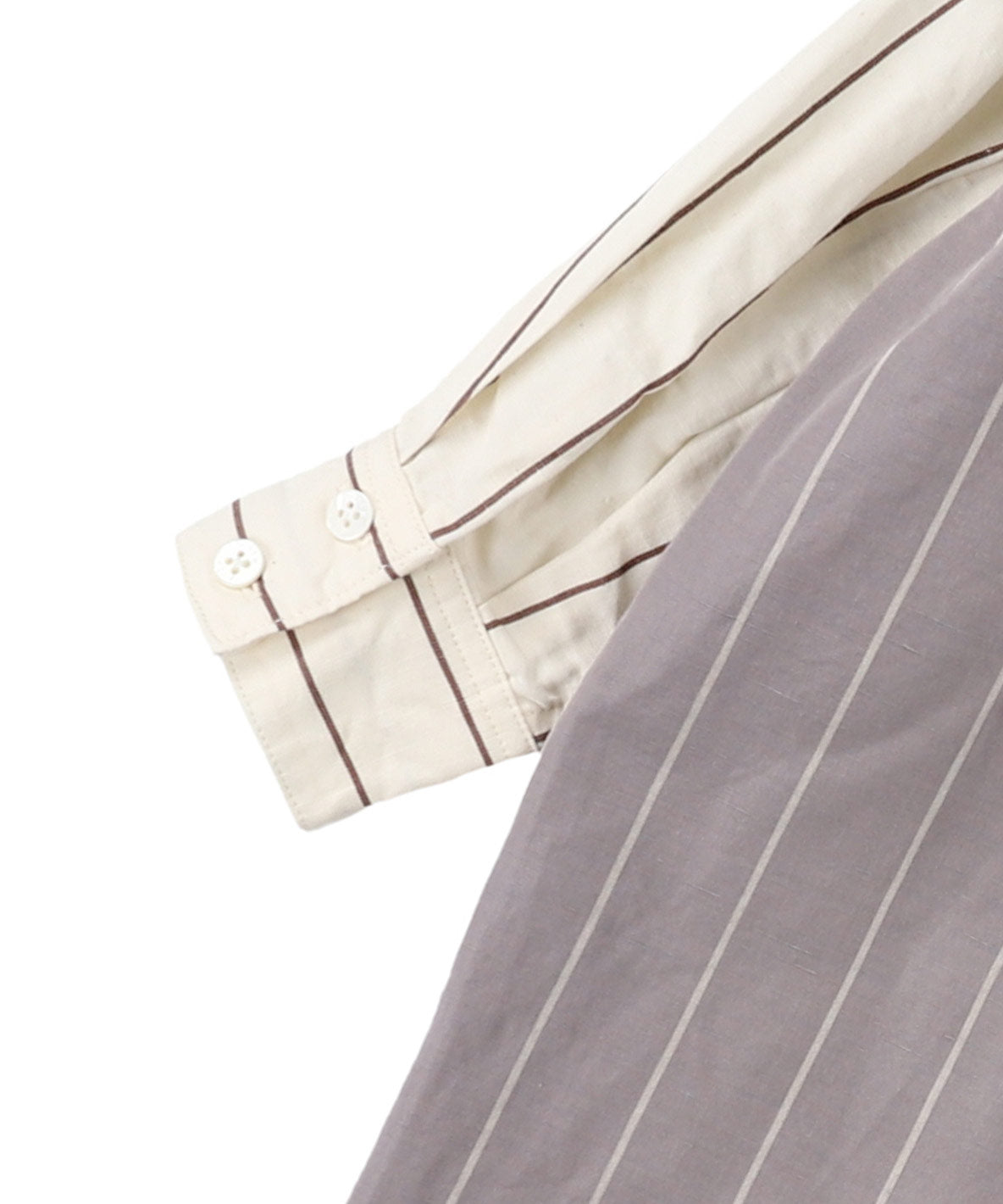 Cotton Linen Weather Striped Shirt Dress