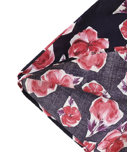 Soft Cotton Jersey × Floral Print Long Dress