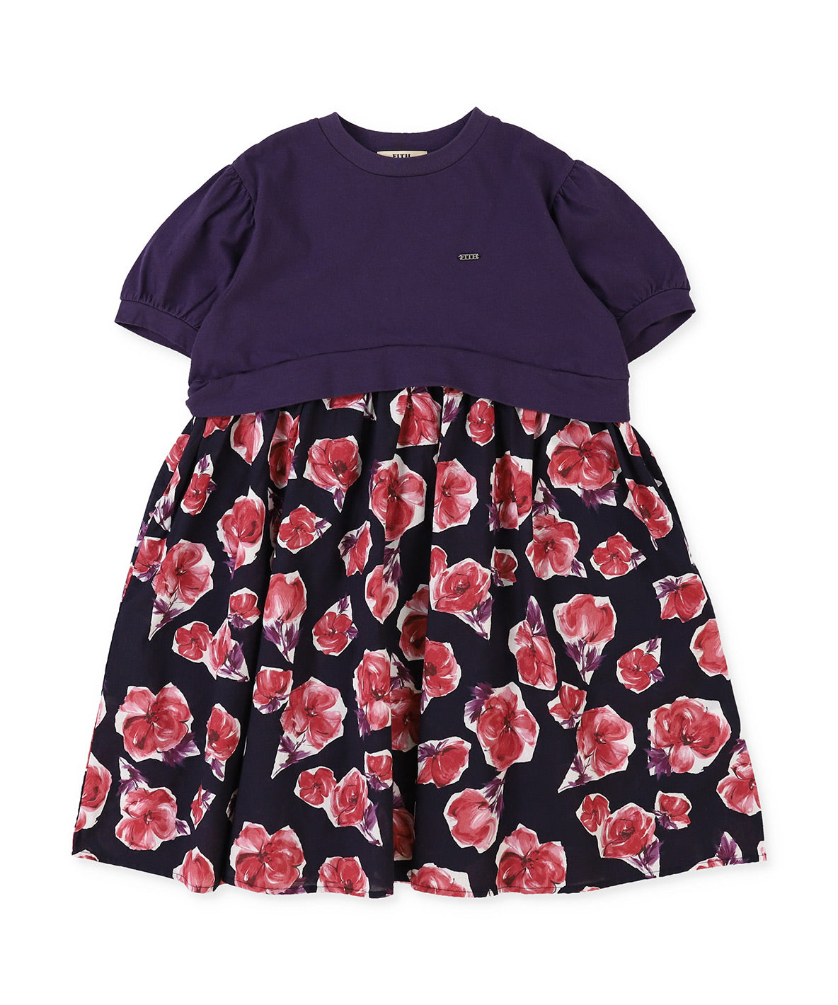 Soft Cotton Jersey × Floral Print Long Dress