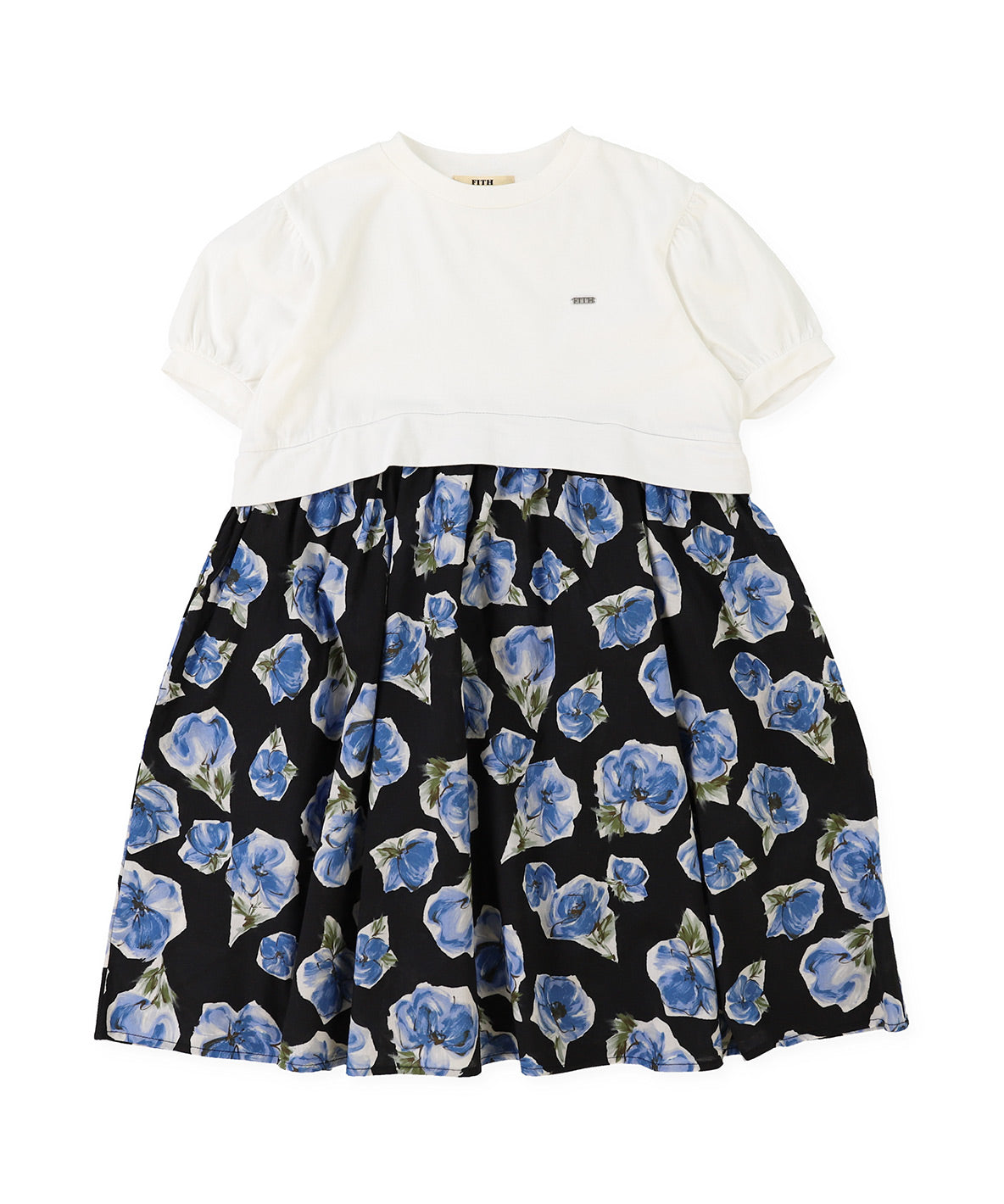 Soft Cotton Jersey × Floral Print Long Dress