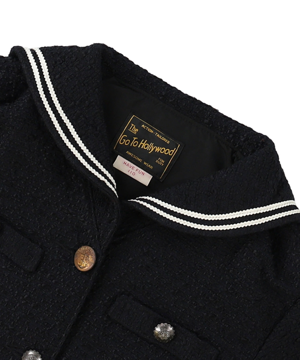 Sailor Collar Tweed Jacket