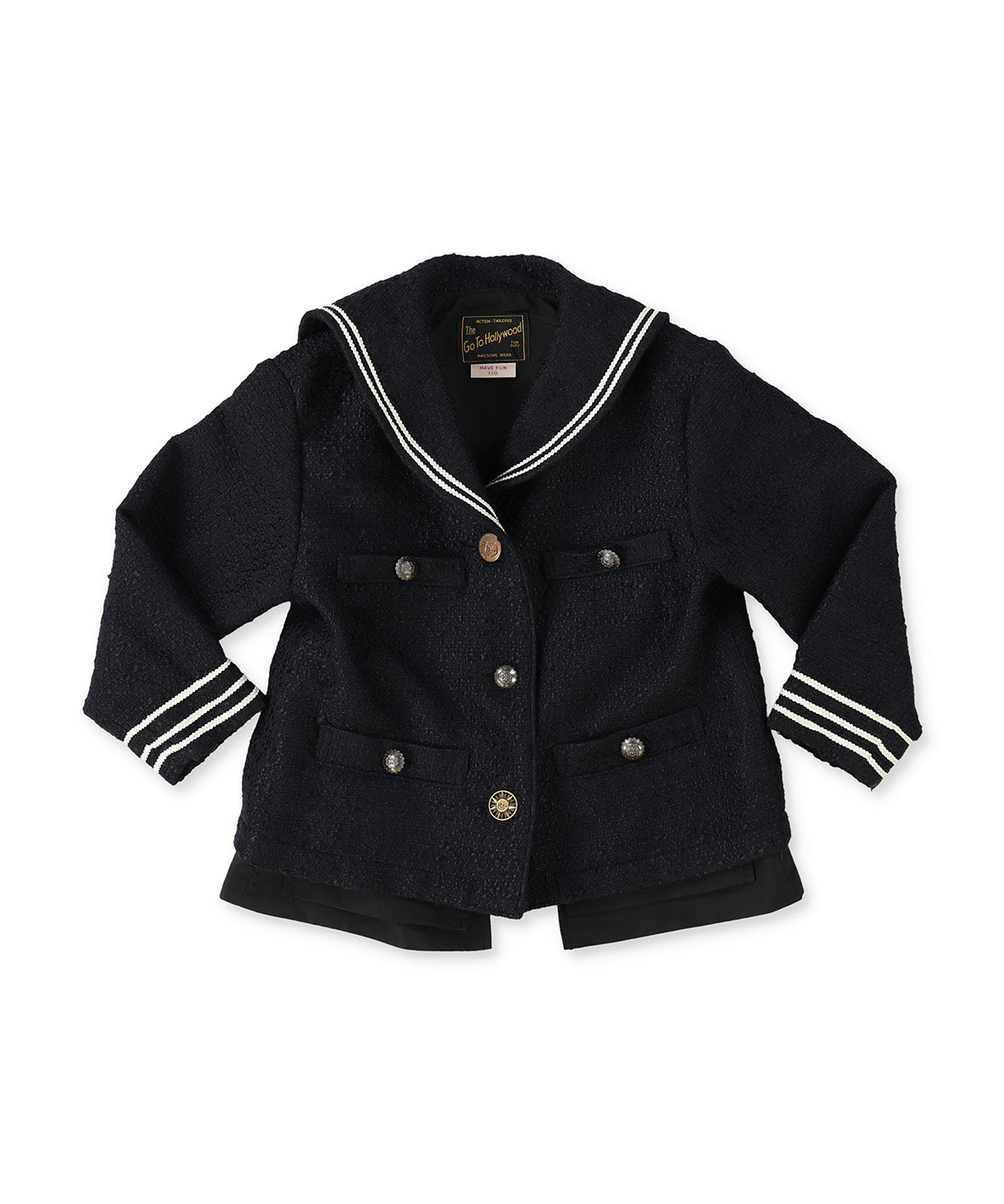 Sailor Collar Tweed Jacket